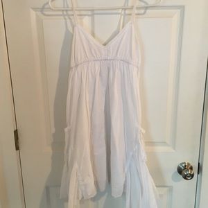 White Summer Dress with POCKETS!!